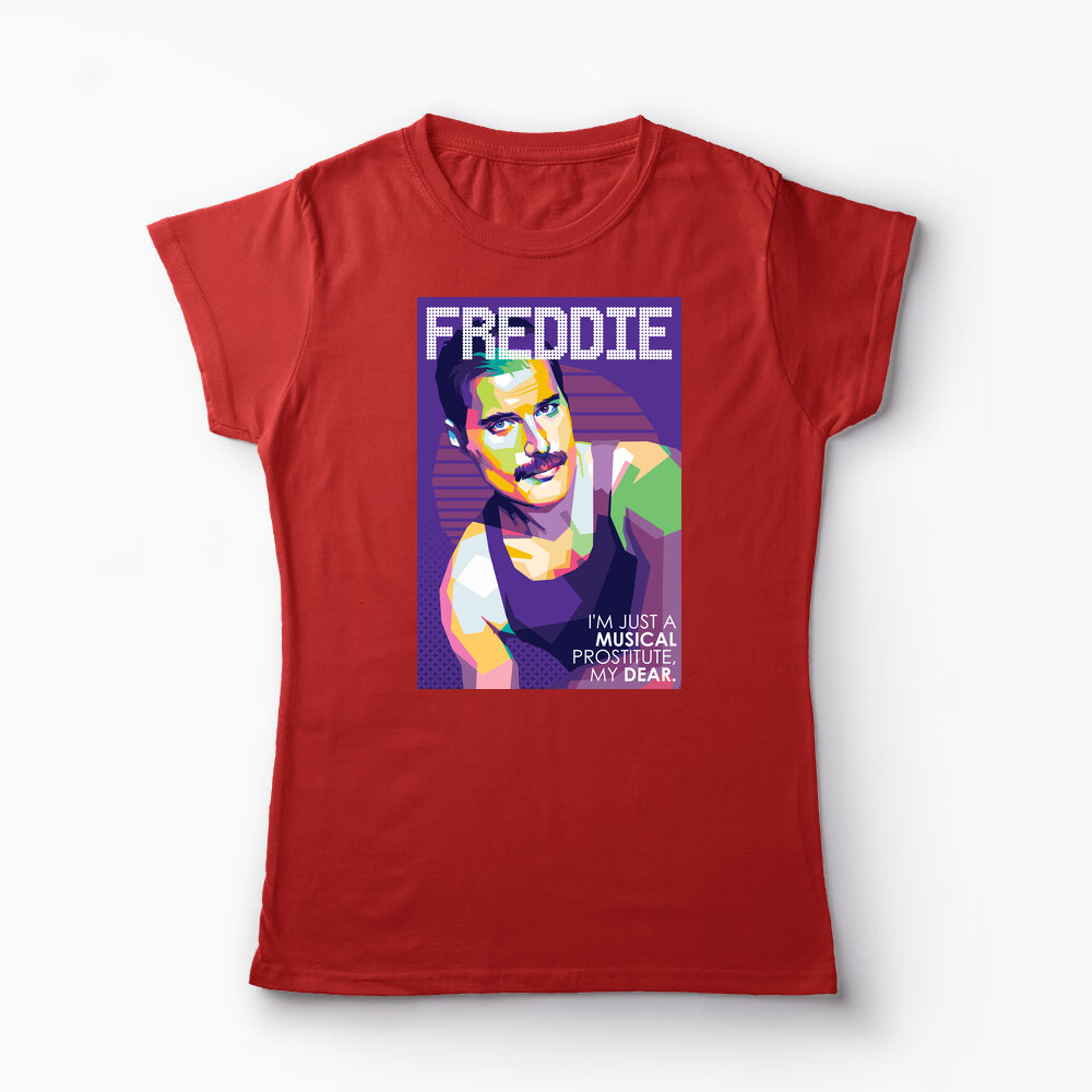 Tricou Personalizat Freddie - I'm Just a Musical... - Femei-Roșu