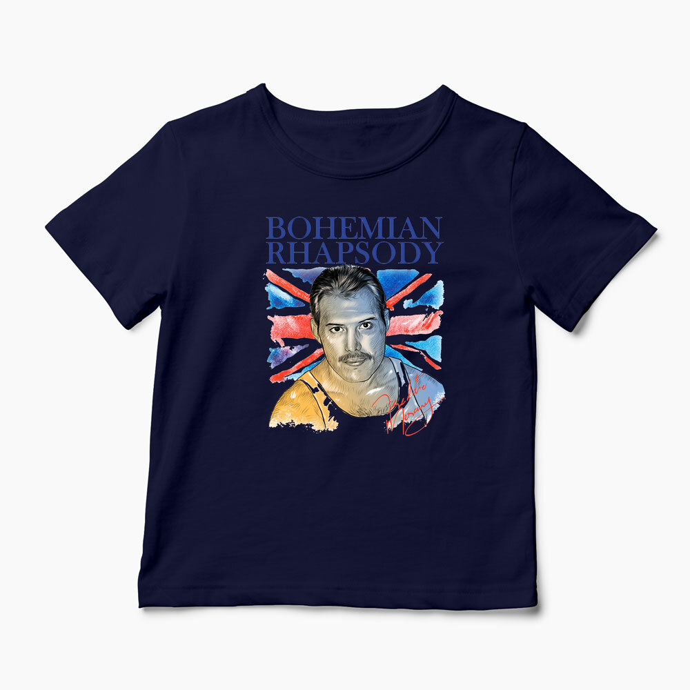 Tricou Personalizat Freddie Mercury Bohemian Rhapsody - Copii-Bleumarin