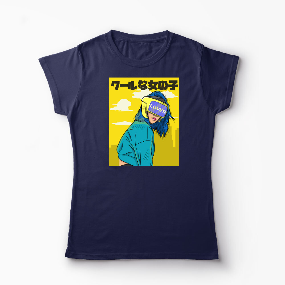 Tricou Personalizat Futuristic Girl Lover - Femei-Bleumarin