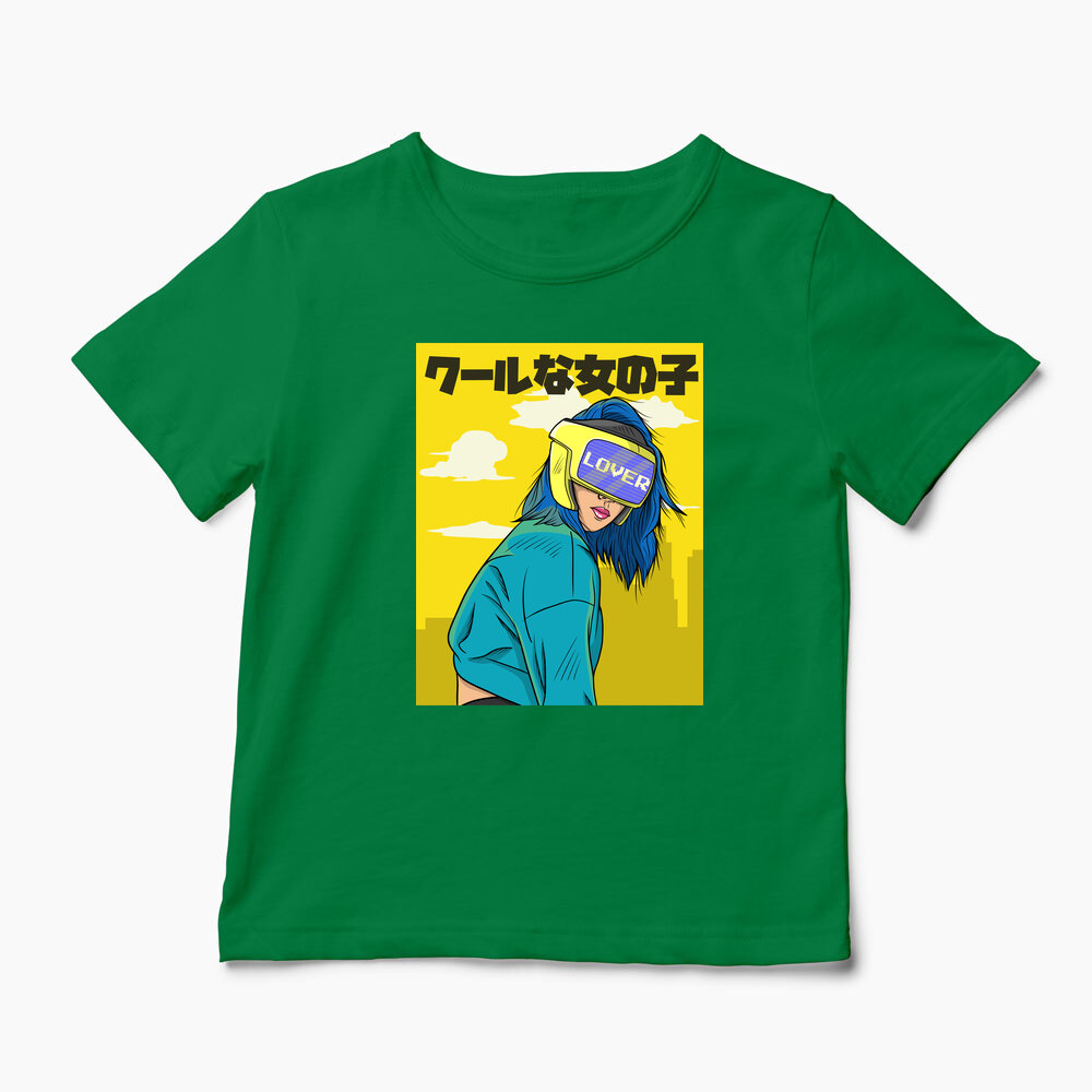 Tricou Personalizat Futuristic Girl Lover - Copii-Verde