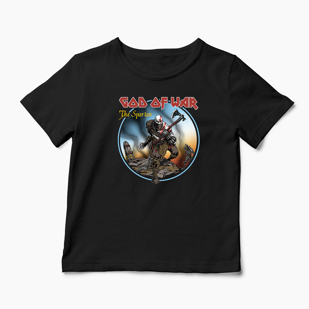 Tricou Personalizat God Of War The Spartan - Copii-Negru