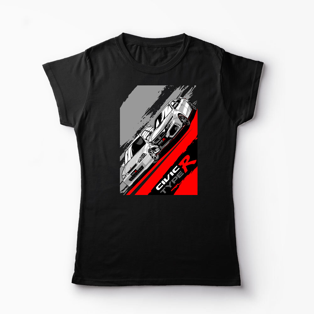 Tricou Personalizat Honda Civic Type R Legend - Femei-Negru