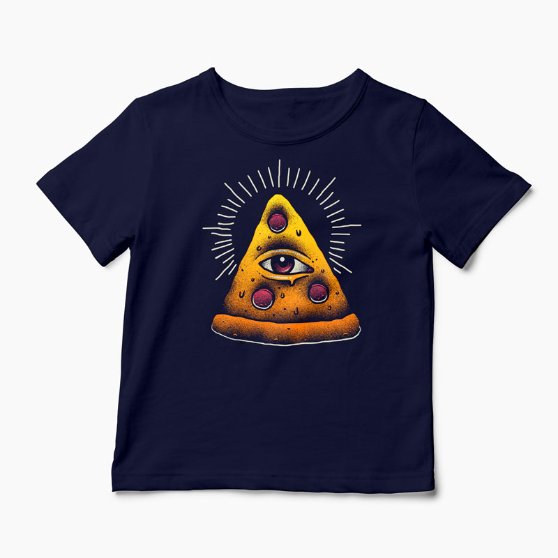 Tricou Personalizat I Pizza - Copii-Bleumarin