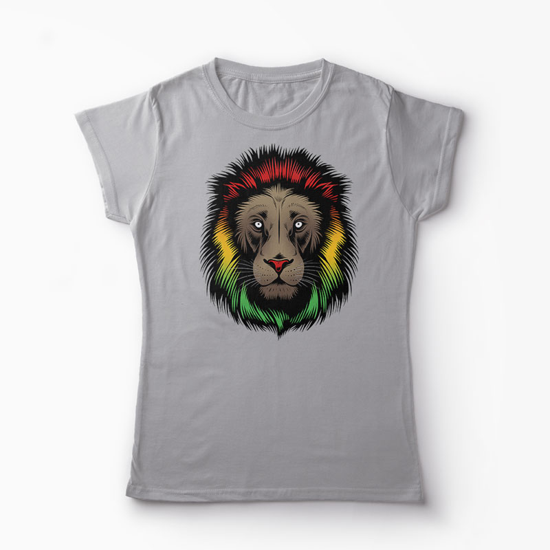 Tricou Personalizat Iron Lion Zion - Femei-Gri