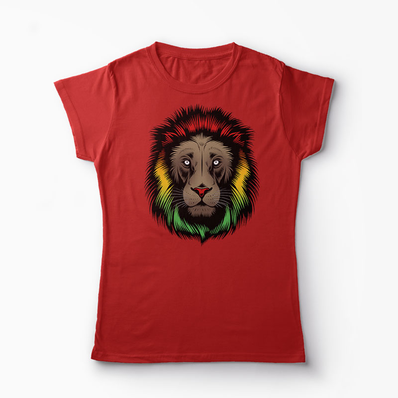 Tricou Personalizat Iron Lion Zion - Femei-Roșu