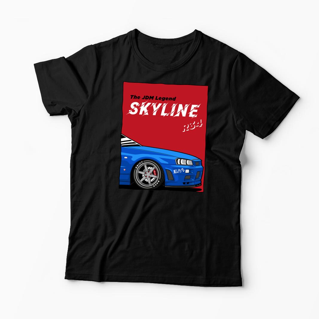 Tricou Personalizat JDM Legend Skyline R34 - Bărbați-Negru