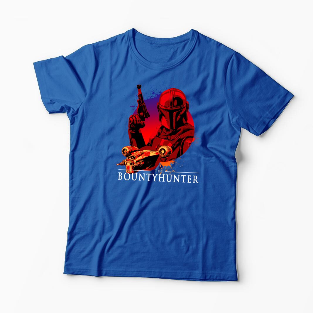 Tricou Personalizat Mandalorian Bounty Hunter - Bărbați-Albastru Regal