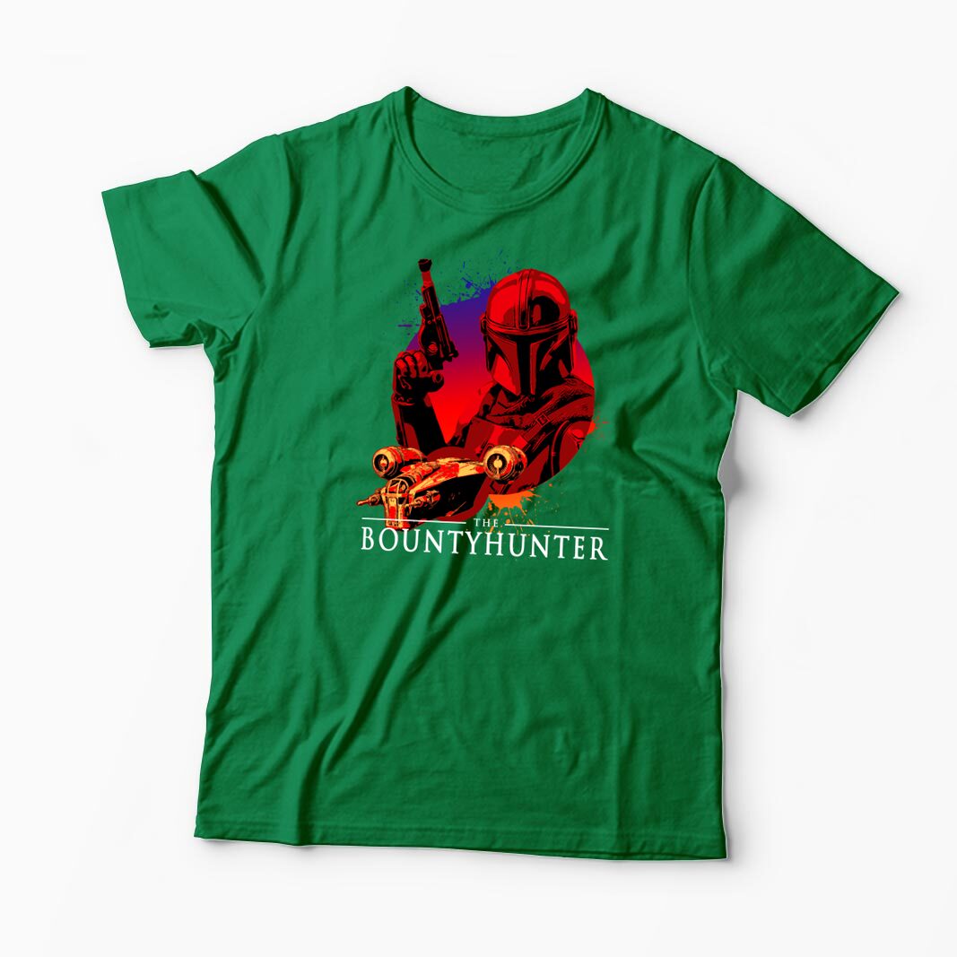 Tricou Personalizat Mandalorian Bounty Hunter - Bărbați-Verde