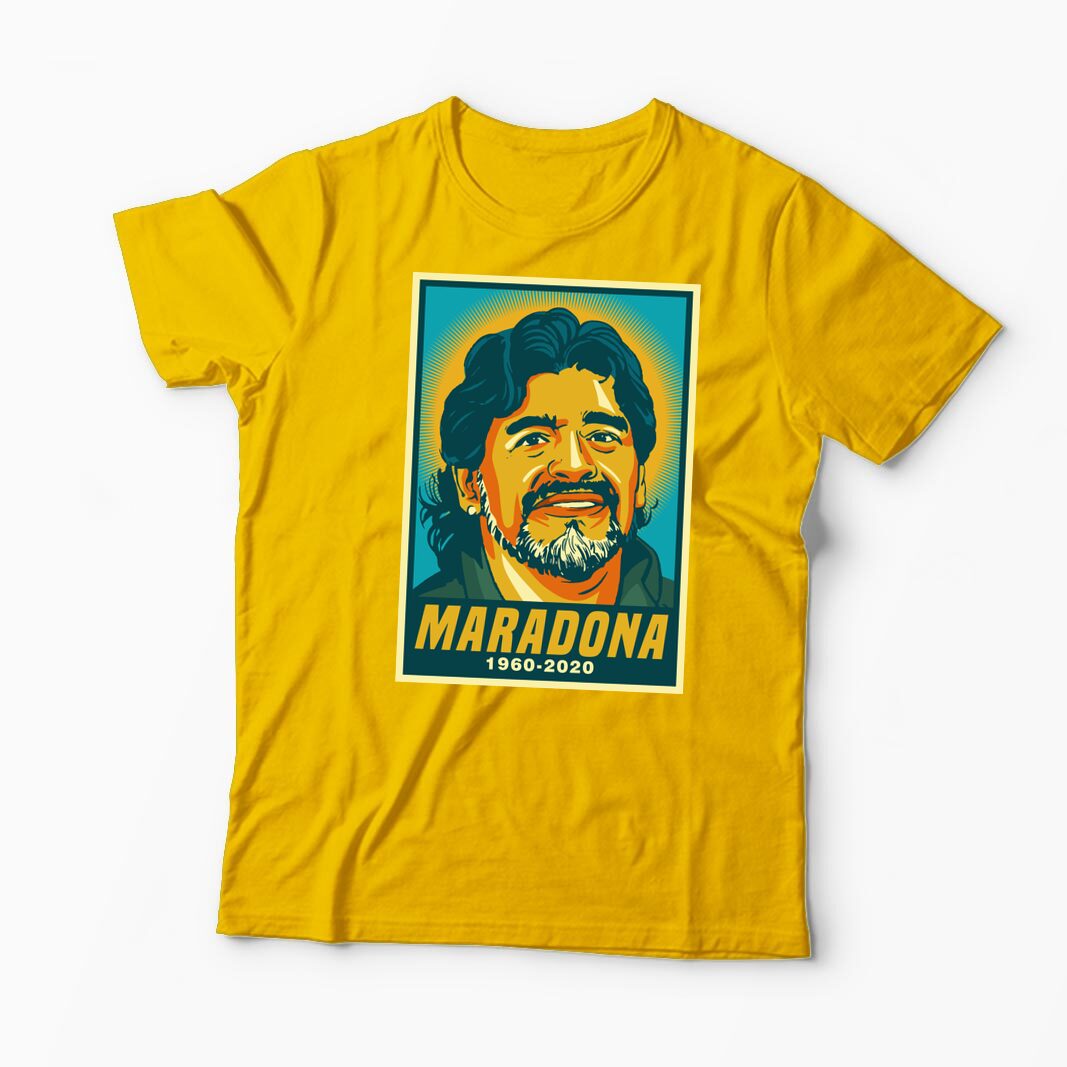 Tricou Personalizat Maradona RIP 1960-2020 - Bărbați-Galben