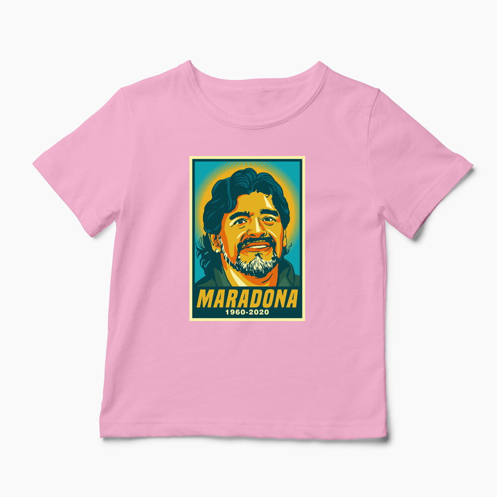 Tricou Personalizat Maradona RIP 1960-2020 - Copii-Roz