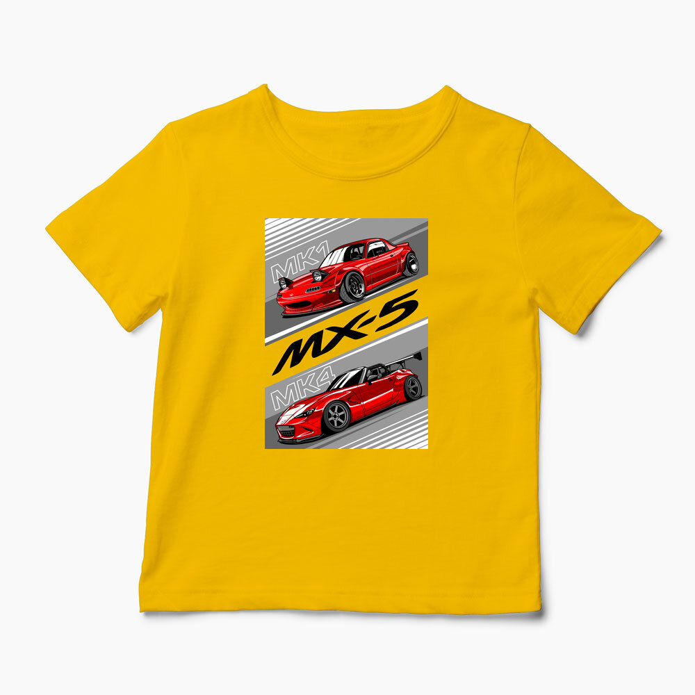 Tricou Personalizat Mazda MX-5 NA ND - Copii-Galben