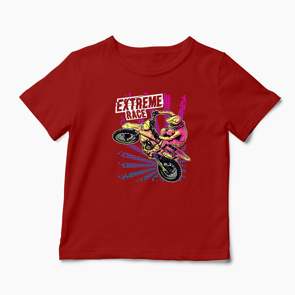 Tricou Personalizat Motocross Racer - Copii-Roșu