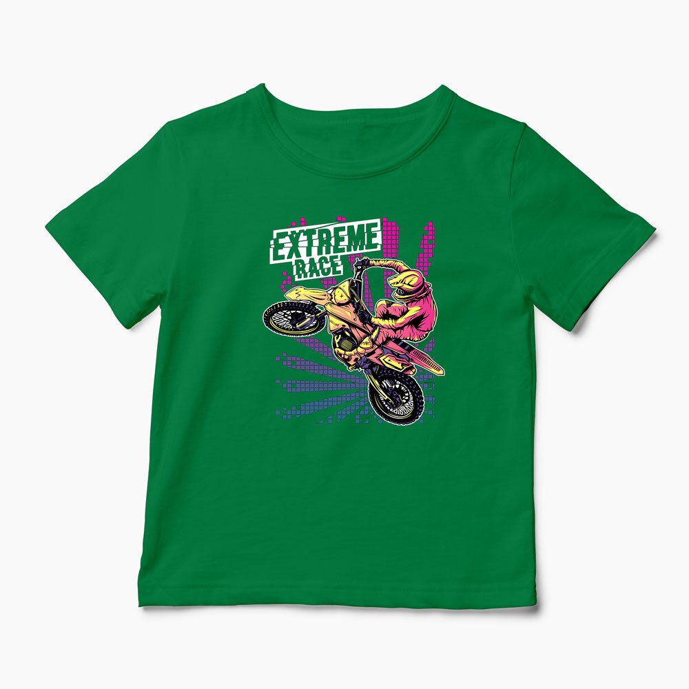 Tricou Personalizat Motocross Racer - Copii-Verde