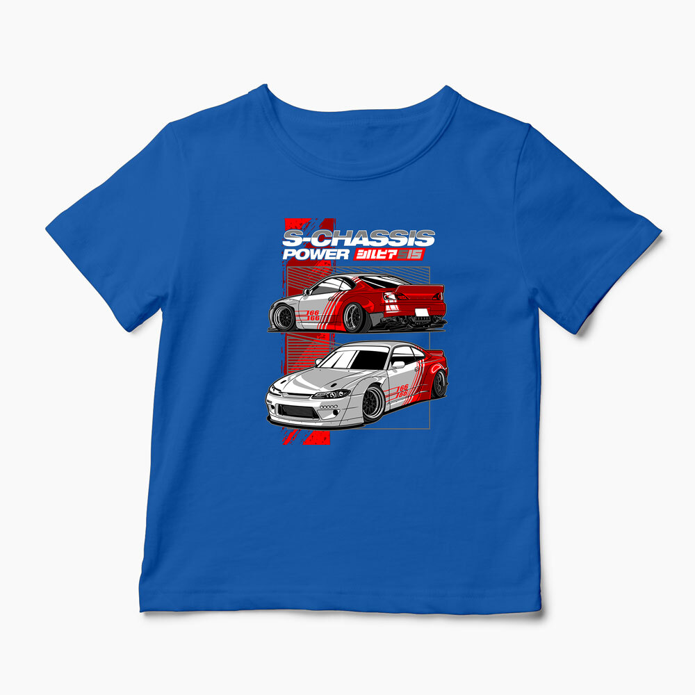 Tricou Personalizat Nissan Silvia S15 Rocket Bunny - Copii-Albastru Regal