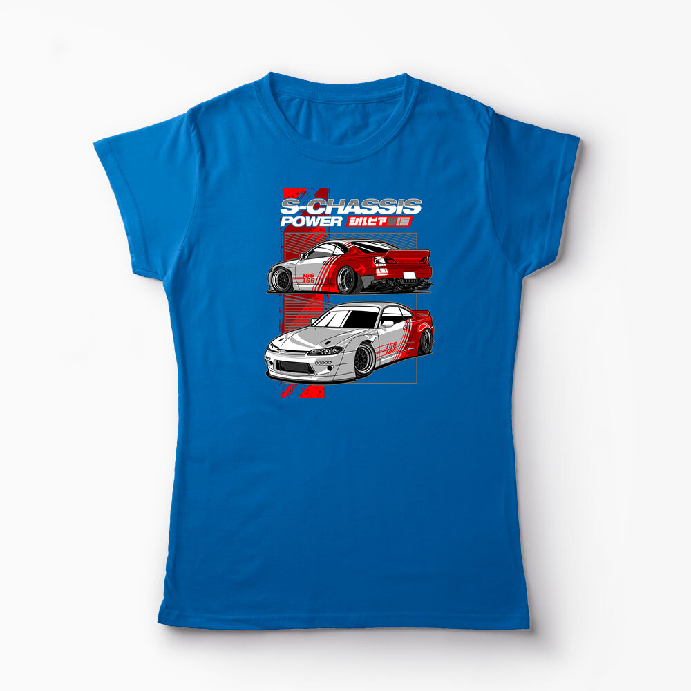 Tricou Personalizat Nissan Silvia S15 Rocket Bunny - Femei-Albastru Regal