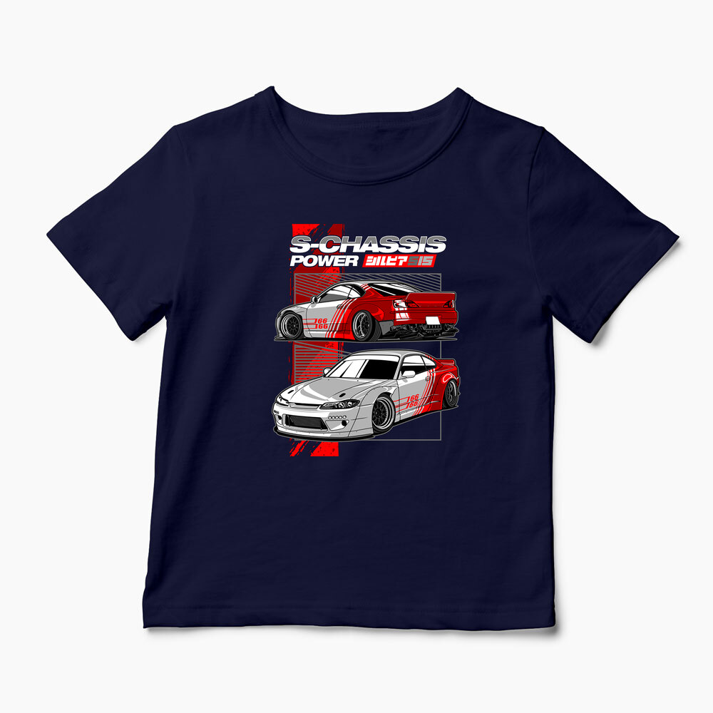 Tricou Personalizat Nissan Silvia S15 Rocket Bunny - Copii-Bleumarin