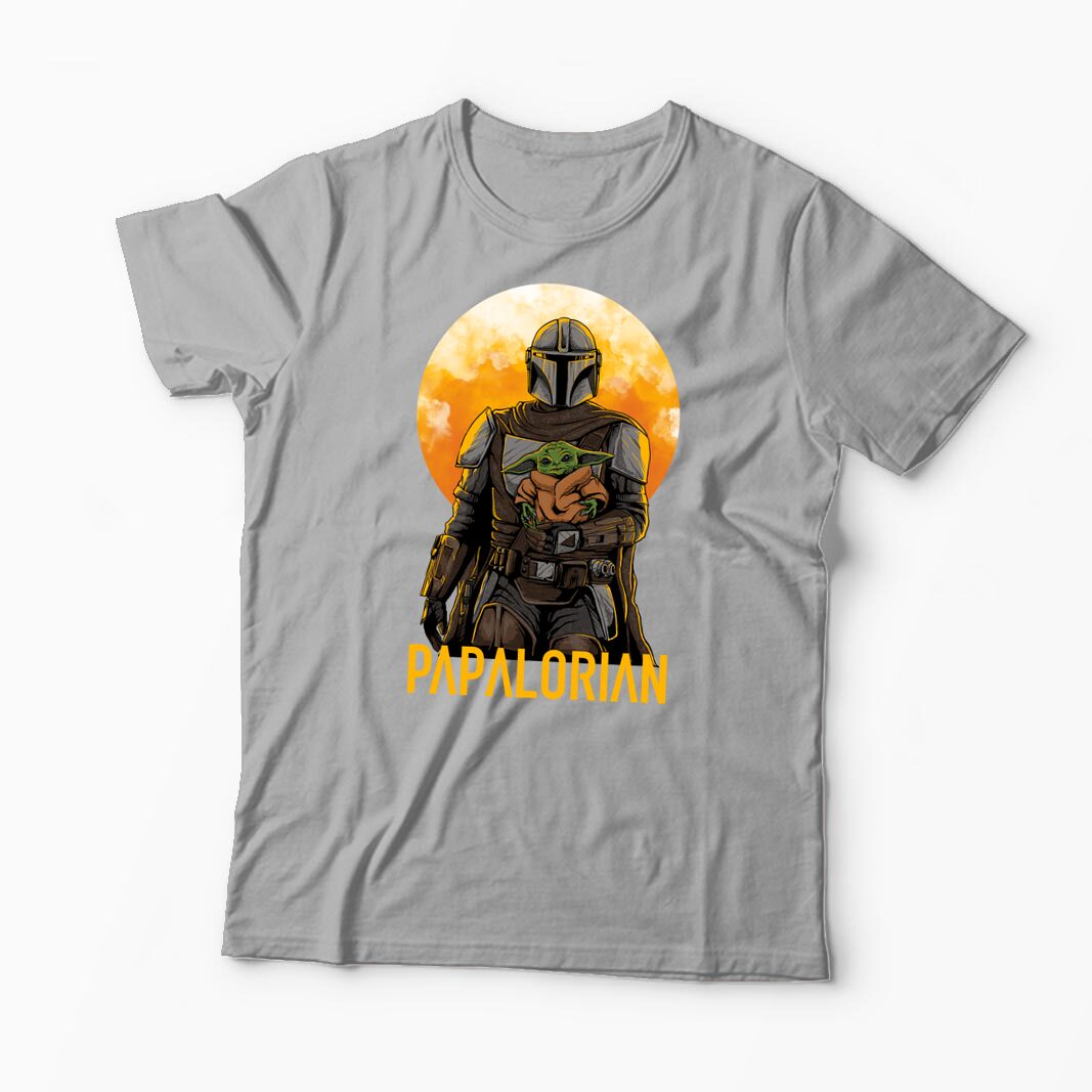 Tricou Personalizat Papalorian - Mandalorian - Bărbați-Gri