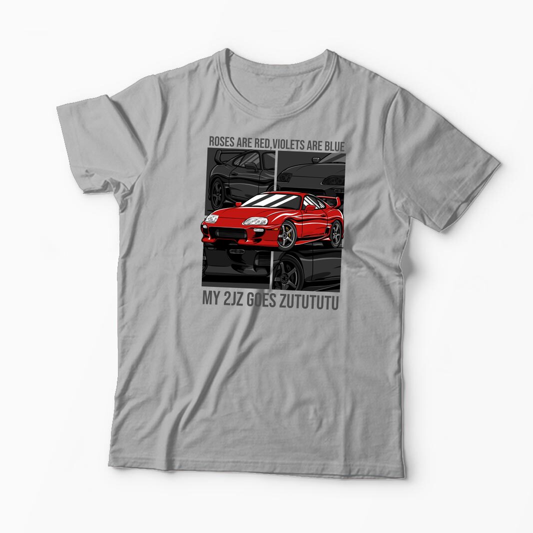 Tricou Personalizat Poezii Toyota Supra - Bărbați-Gri