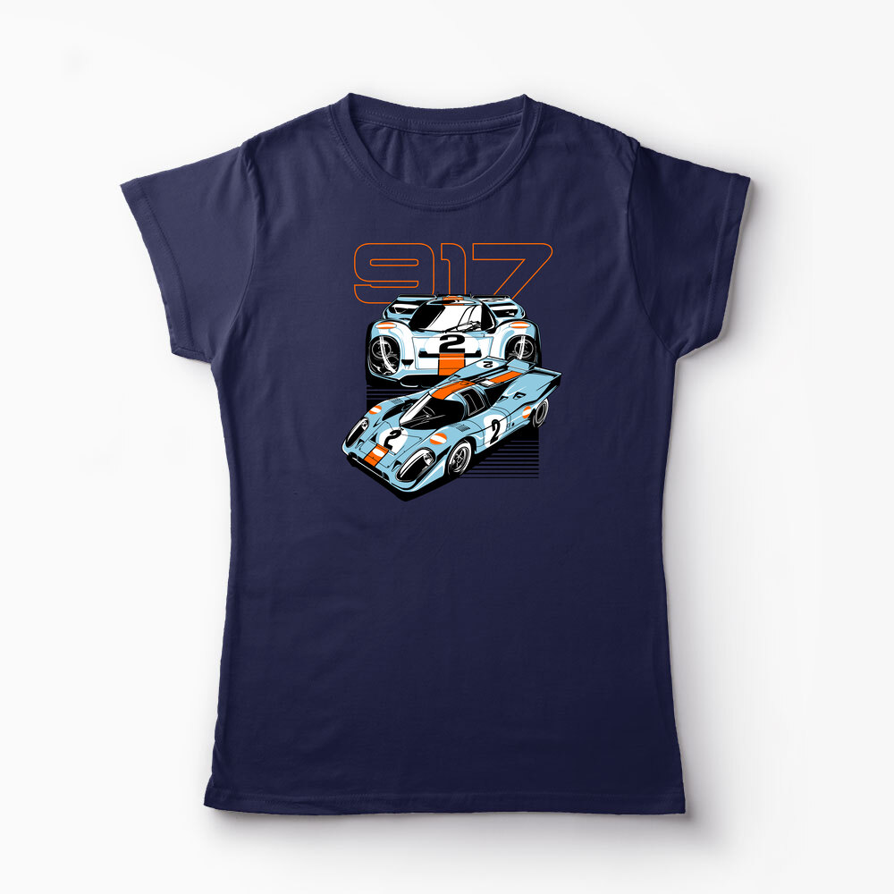 Tricou Personalizat Porsche 917 Le Mans - Femei-Bleumarin