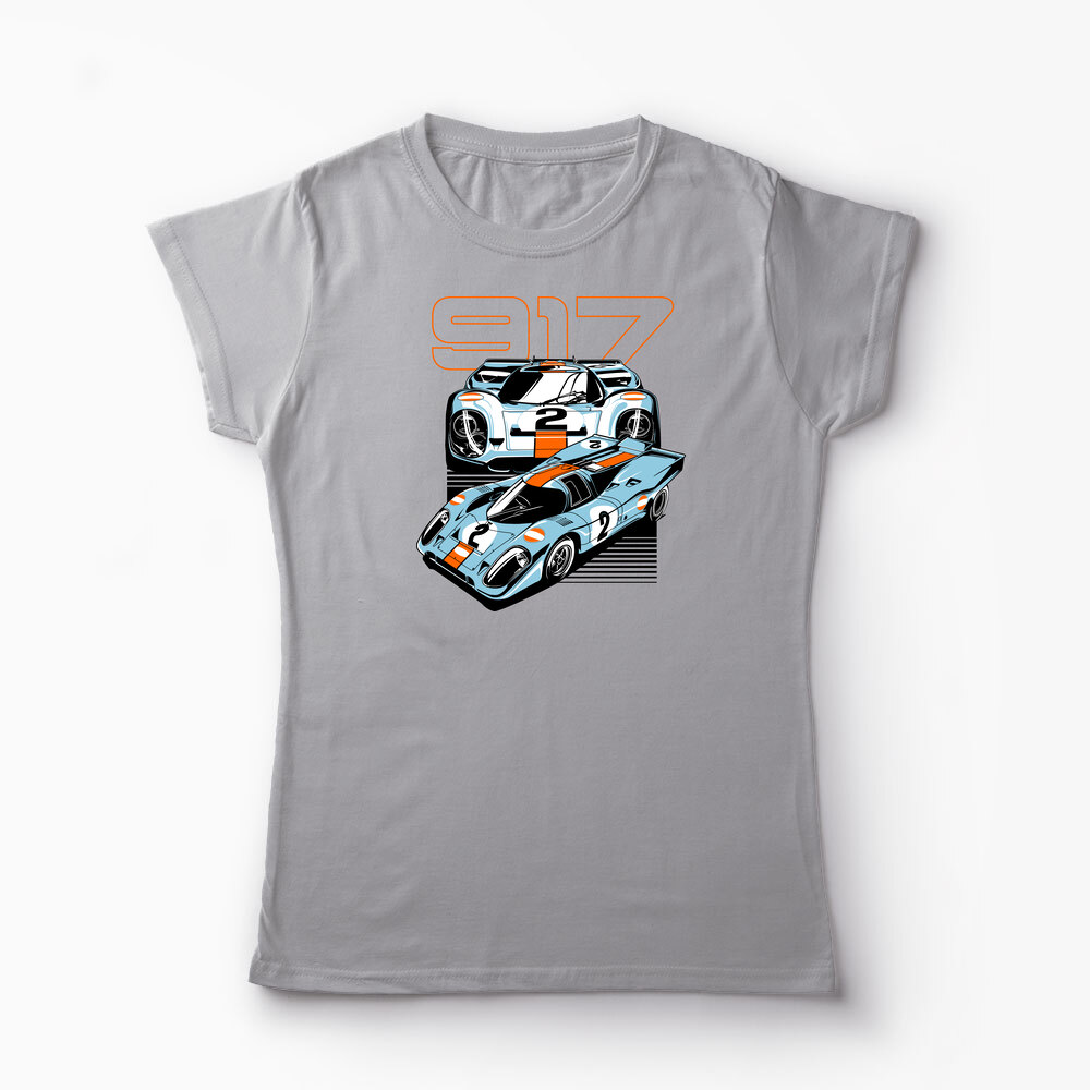 Tricou Personalizat Porsche 917 Le Mans - Femei-Gri