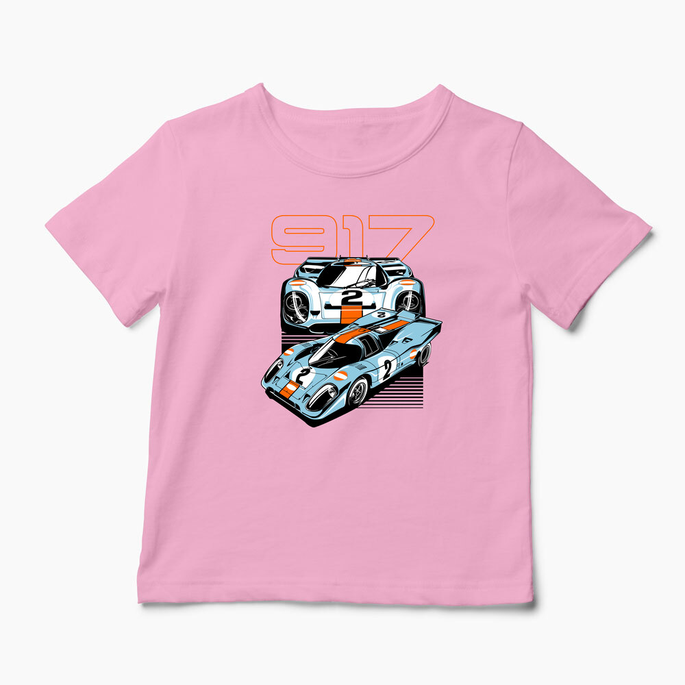 Tricou Personalizat Porsche 917 Le Mans - Copii-Roz