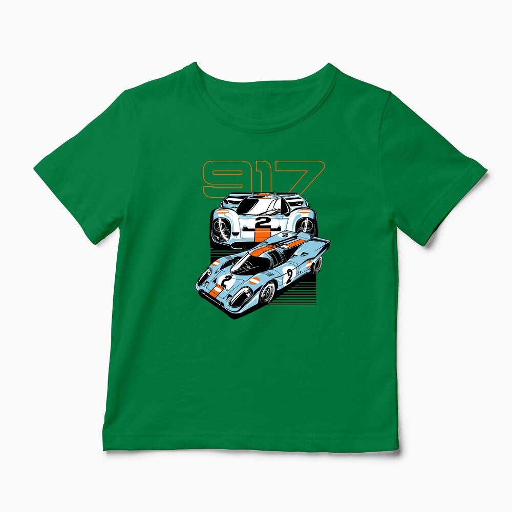 Tricou Personalizat Porsche 917 Le Mans - Copii-Verde