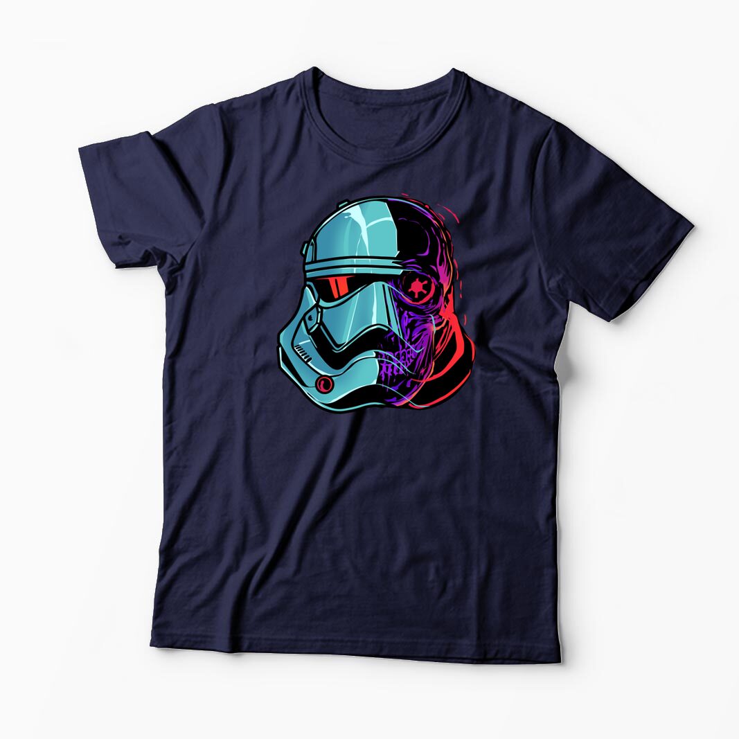 Tricou Personalizat Stormtrooper Cască & Craniu - Bărbați-Bleumarin