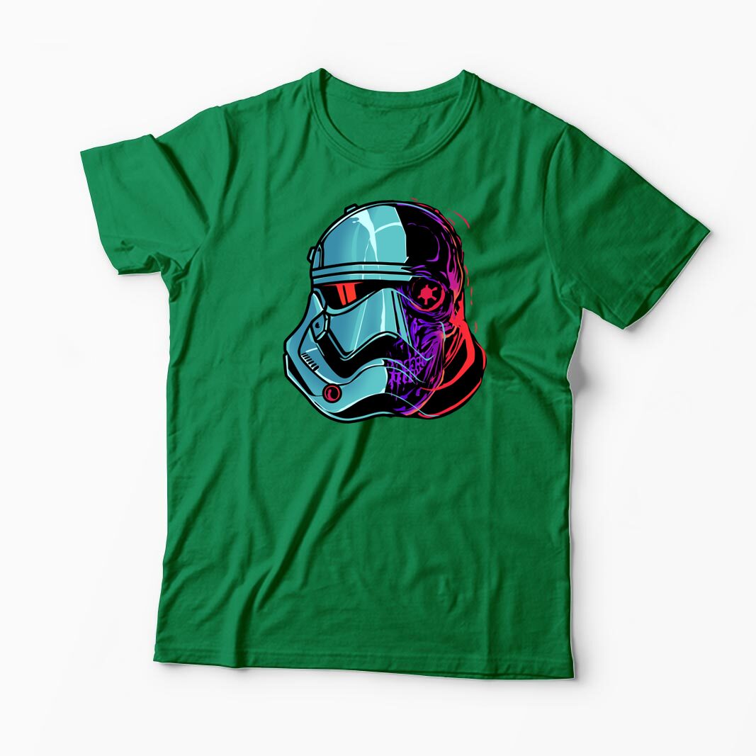 Tricou Personalizat Stormtrooper Cască & Craniu - Bărbați-Verde