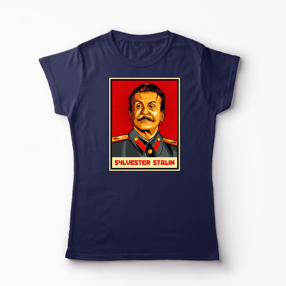 Tricou Personalizat Sylvester Stalin - Femei-Bleumarin