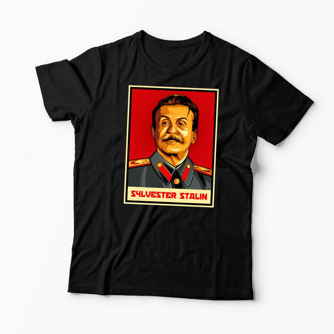 Tricou Personalizat Sylvester Stalin - Bărbați-Negru