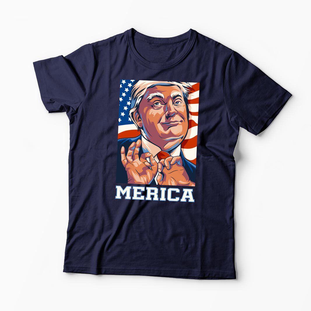 Tricou Personalizat Trump Merica - Bărbați-Bleumarin