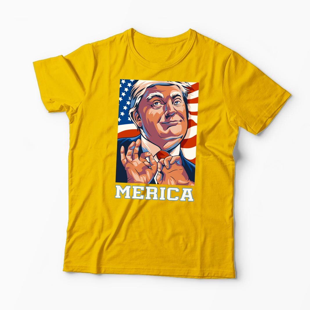 Tricou Personalizat Trump Merica - Bărbați-Galben