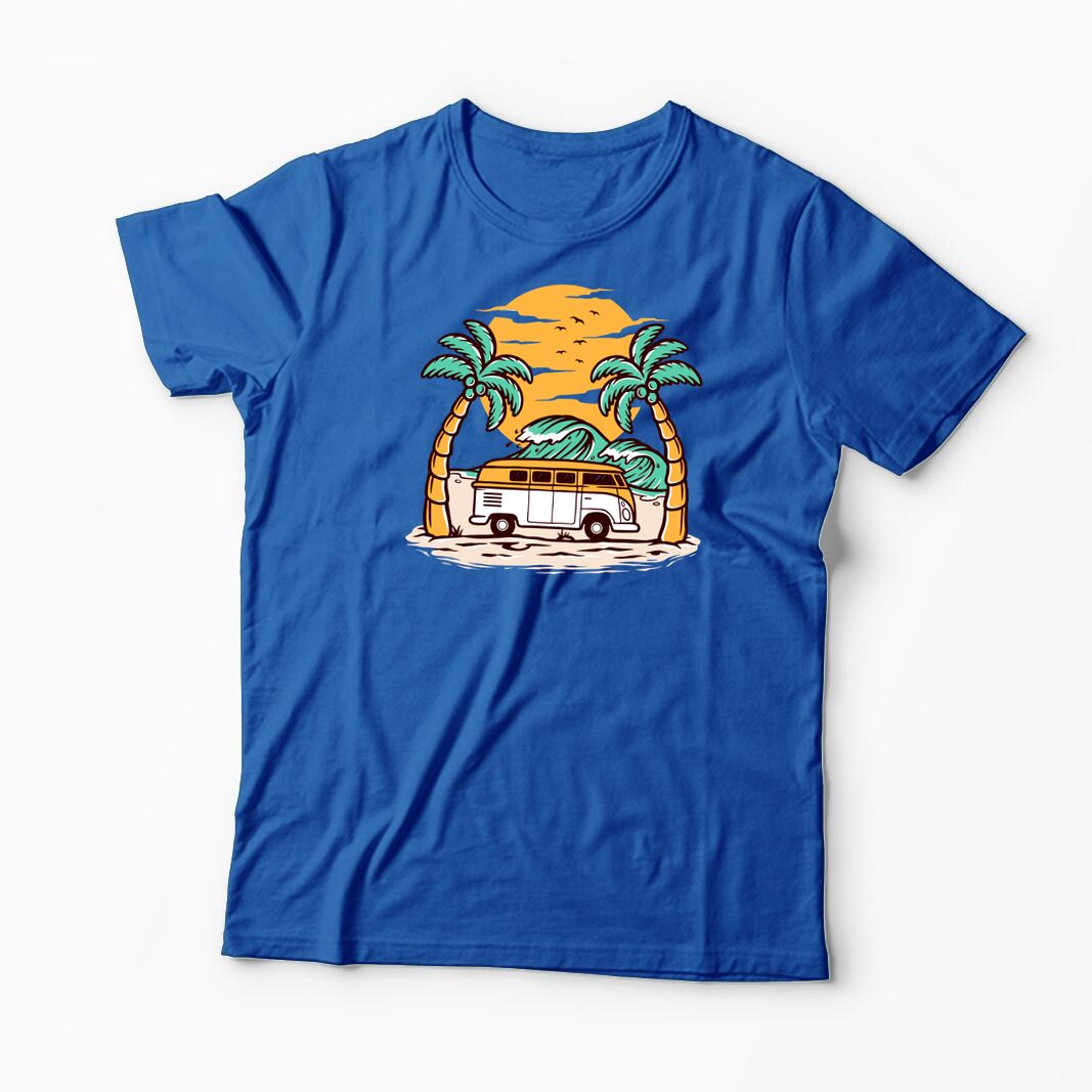 Tricou Personalizat VW T1 Bus Natura Ocean - Bărbați-Albastru Regal