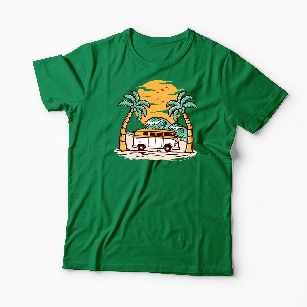 Tricou Personalizat VW T1 Bus Natura Ocean - Bărbați-Verde