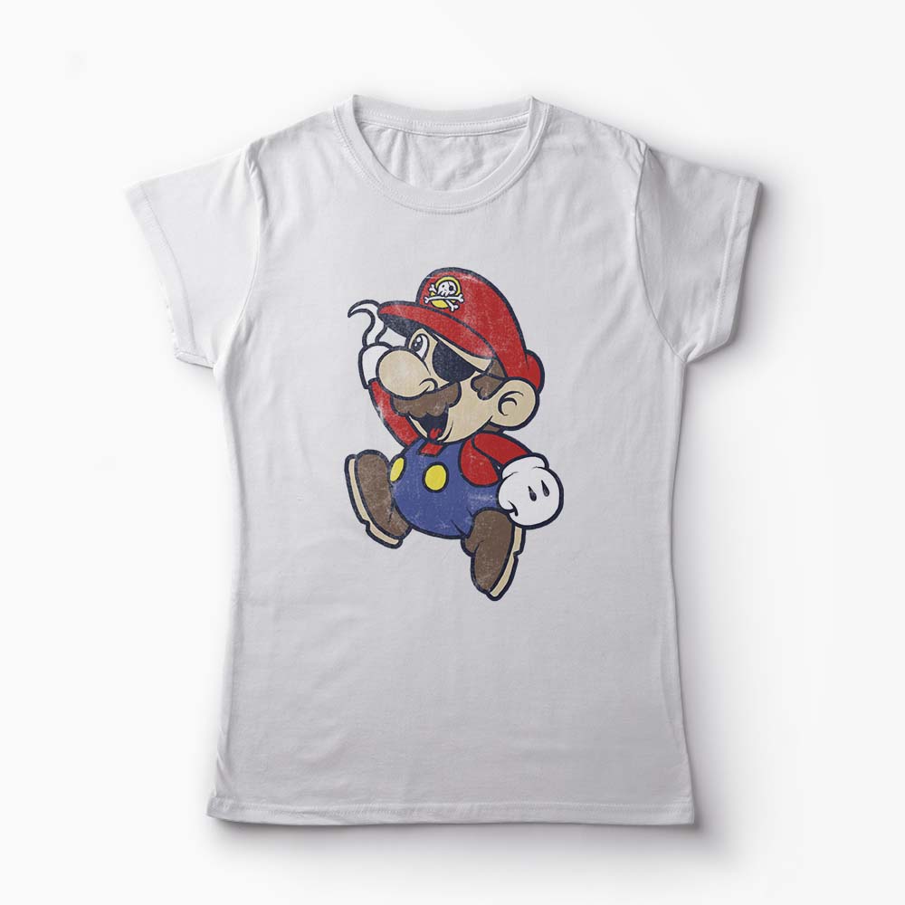 Tricou Pirat Super Mario - Femei-Alb