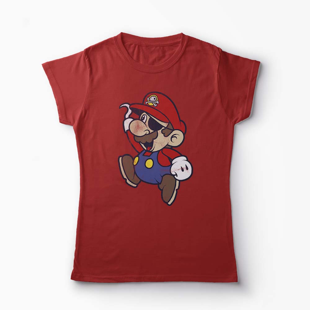 Tricou Pirat Super Mario - Femei-Roșu