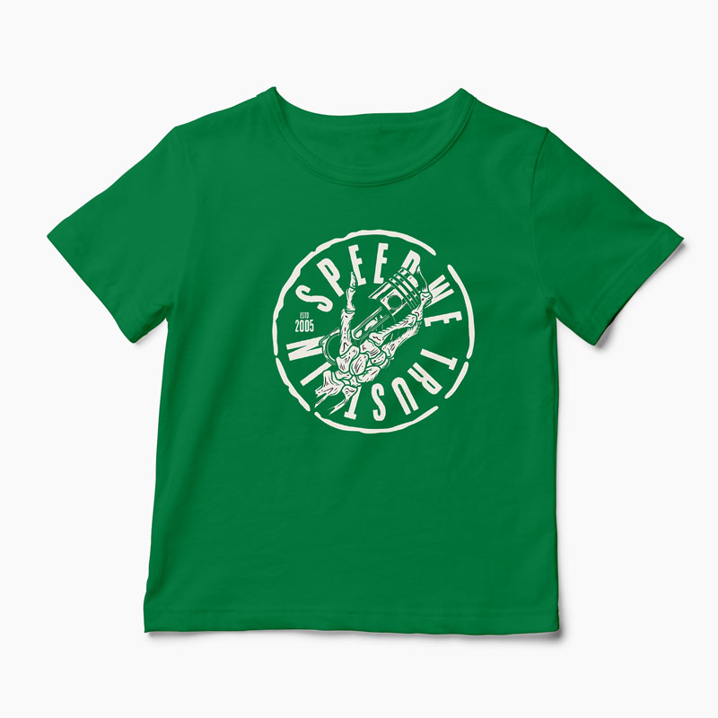 Tricou Piston Head In Speed We Trust - Copii-Verde