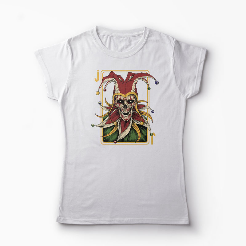 Tricou Poker Joker - Femei-Alb