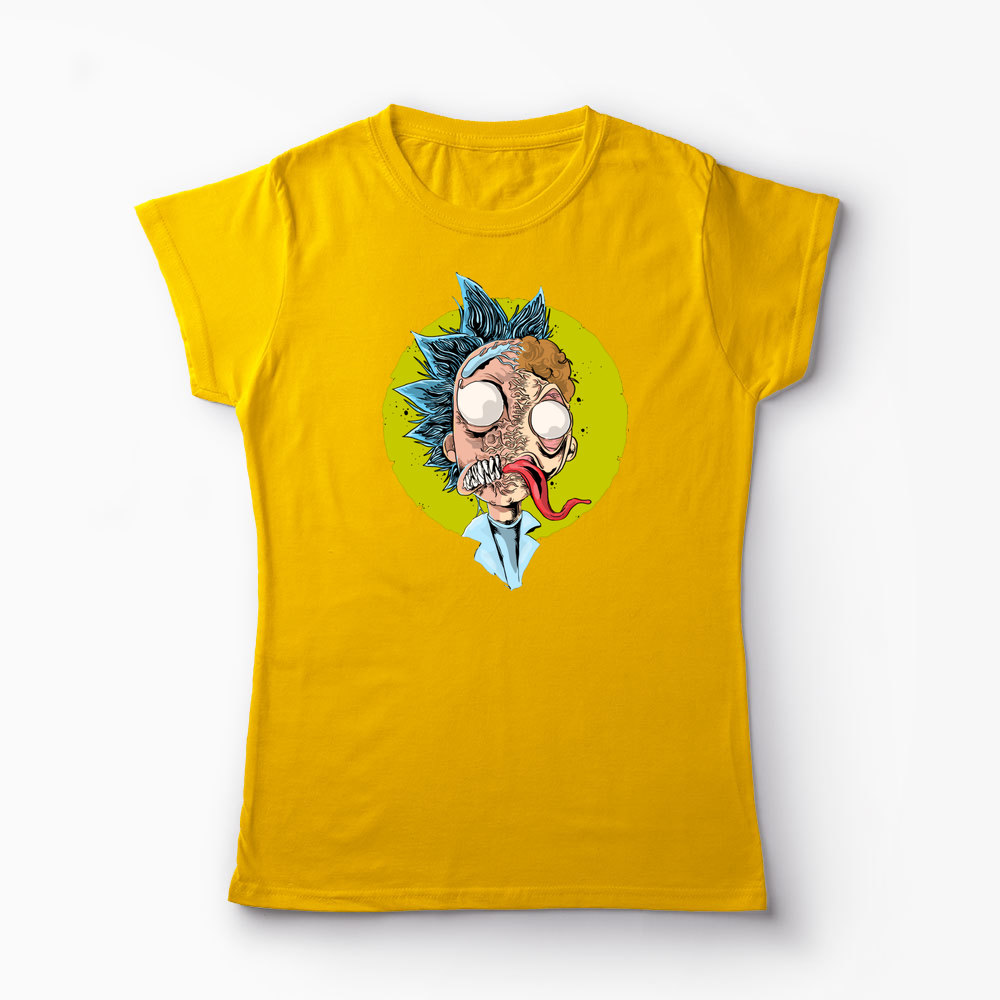 Tricou Rick Sanchez Fusion Venom - Femei-Galben