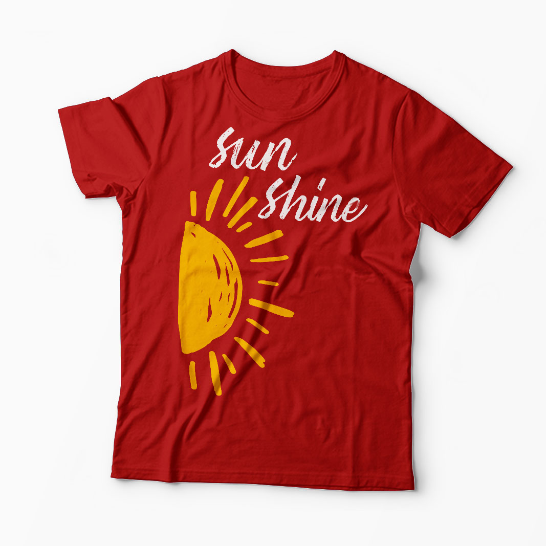 Tricou Set Mama Fica - You Are My Sun Shine - Copii-Roșu