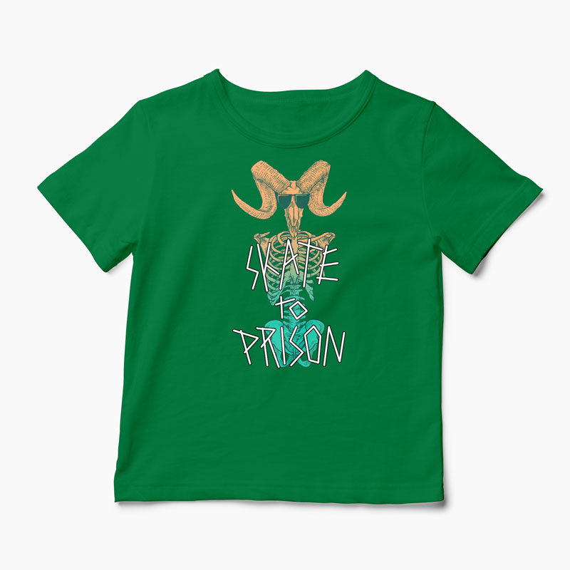 Tricou Skate to Prison - Copii-Verde