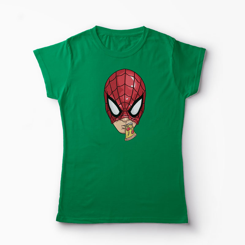 Tricou Spiderman Pizza - Femei-Verde