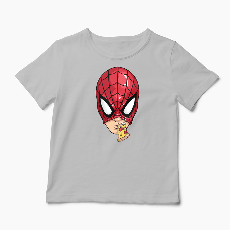 Tricou Spiderman Pizza - Copii-Gri