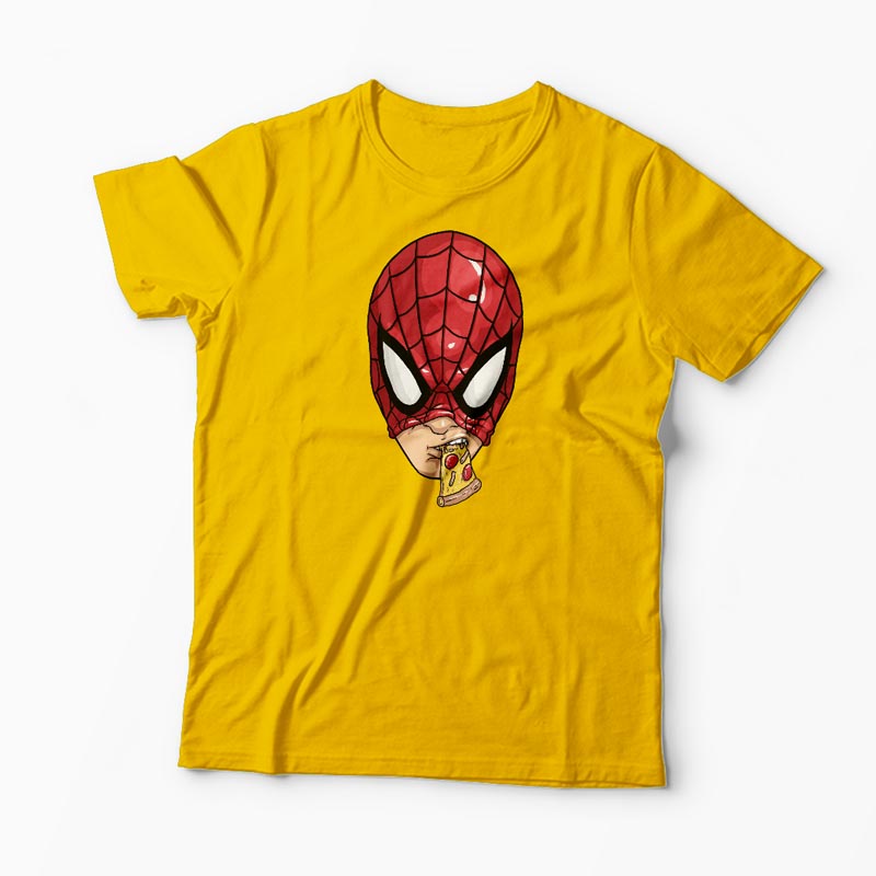 Tricou Spiderman Pizza - Bărbați-Galben