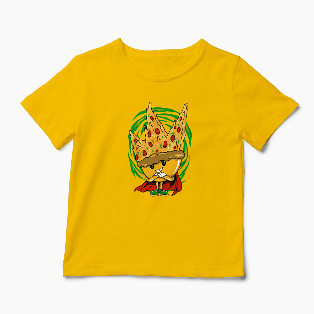 Tricou Tânăr Rege Pizza - Copii-Galben