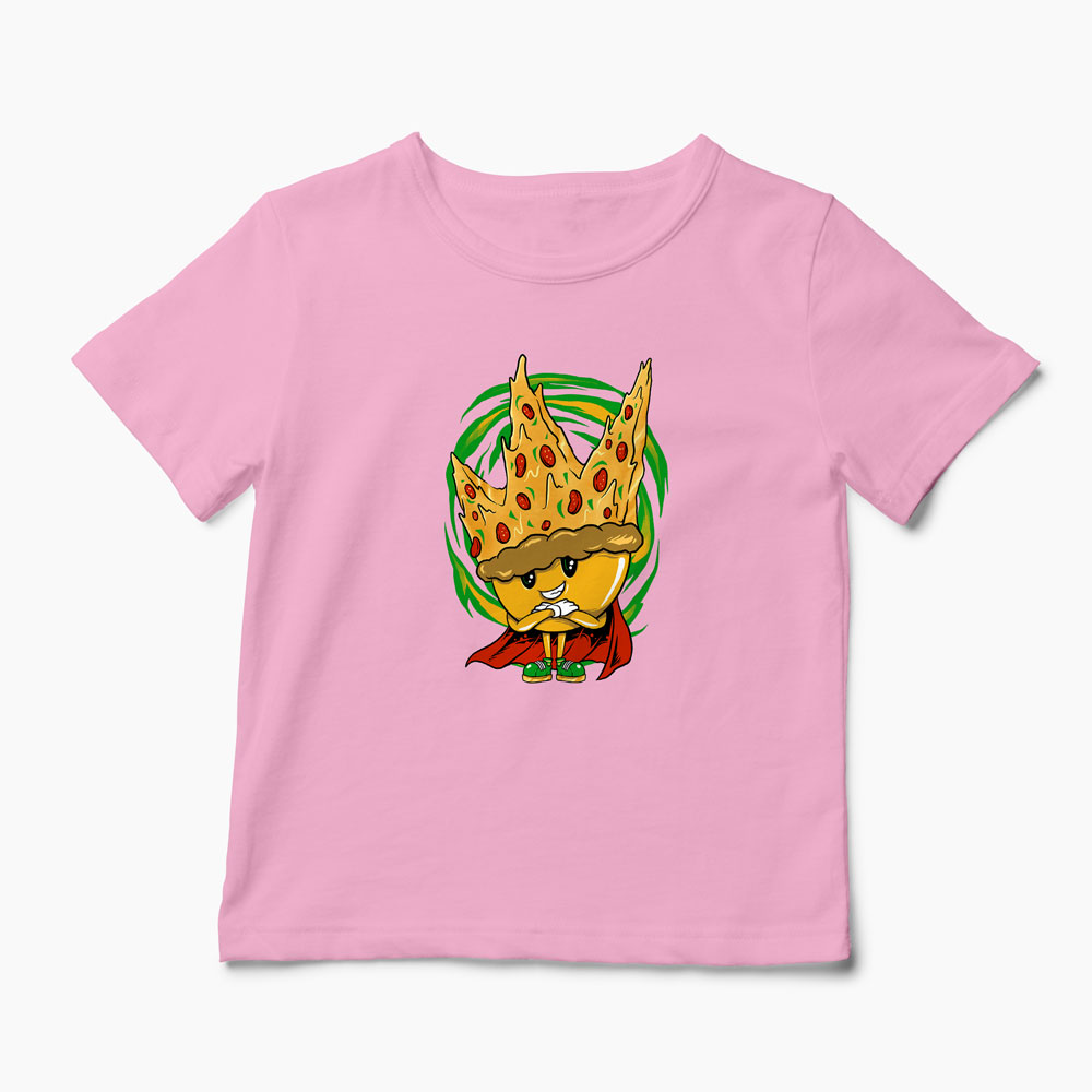 Tricou Tânăr Rege Pizza - Copii-Roz