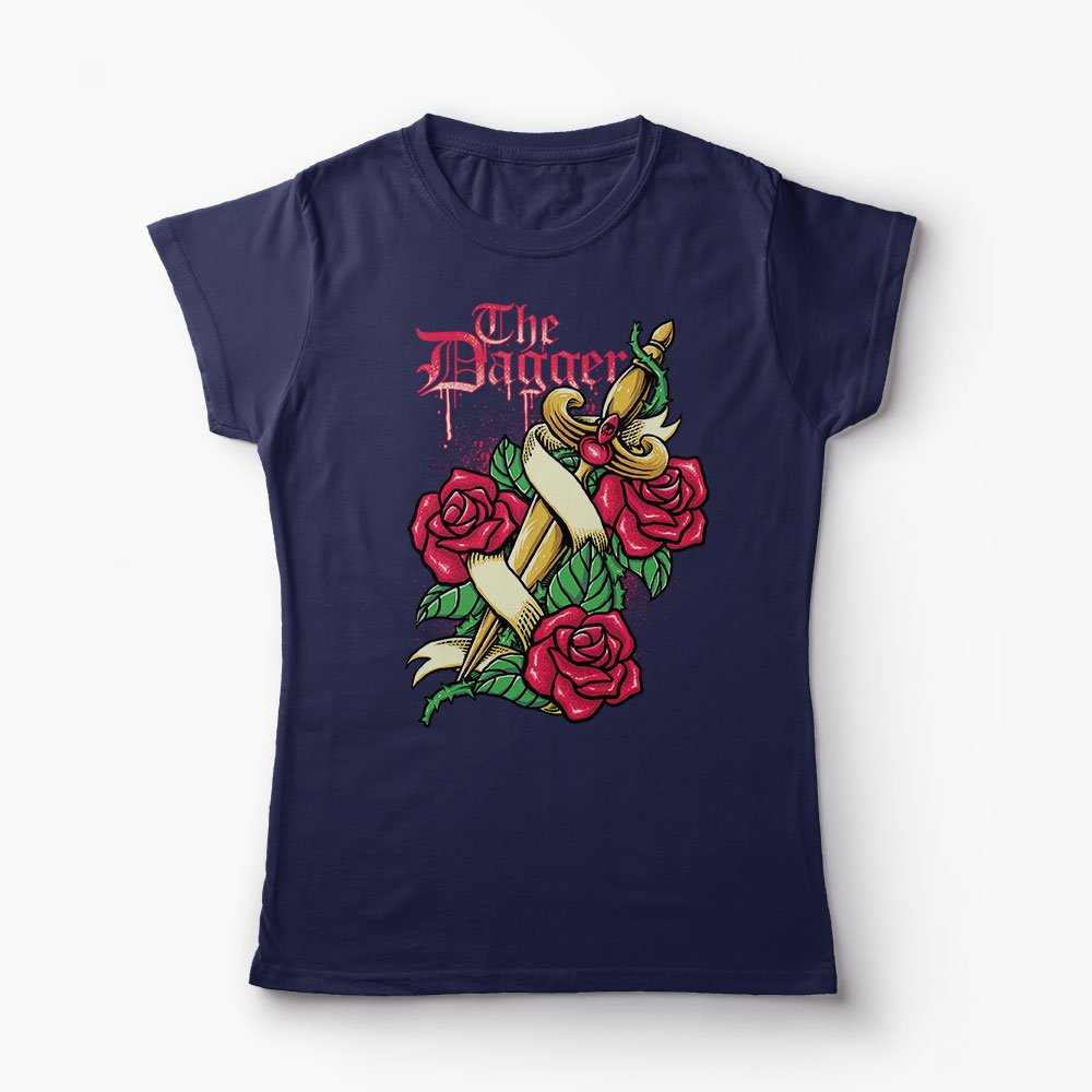 Tricou The Dagger - Femei-Bleumarin