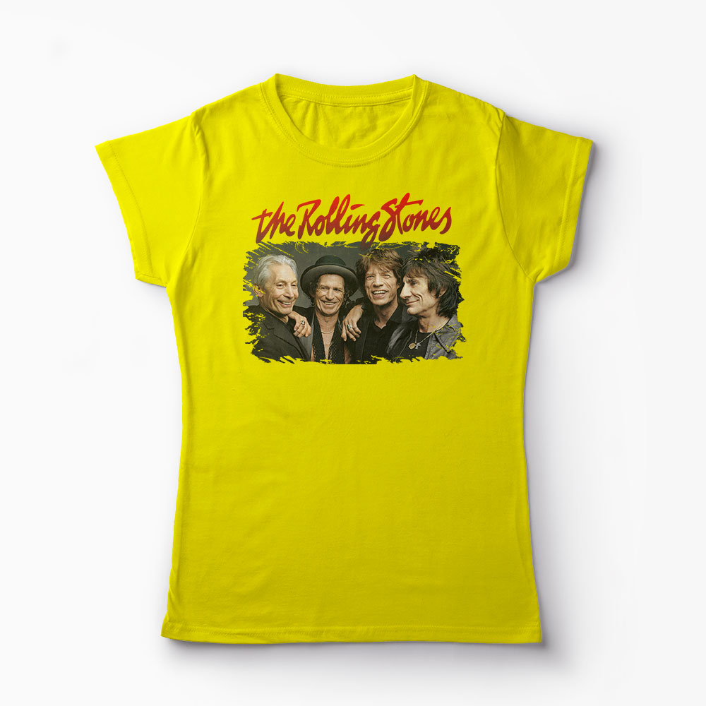 Tricou The Rolling Stones - Femei-Galben