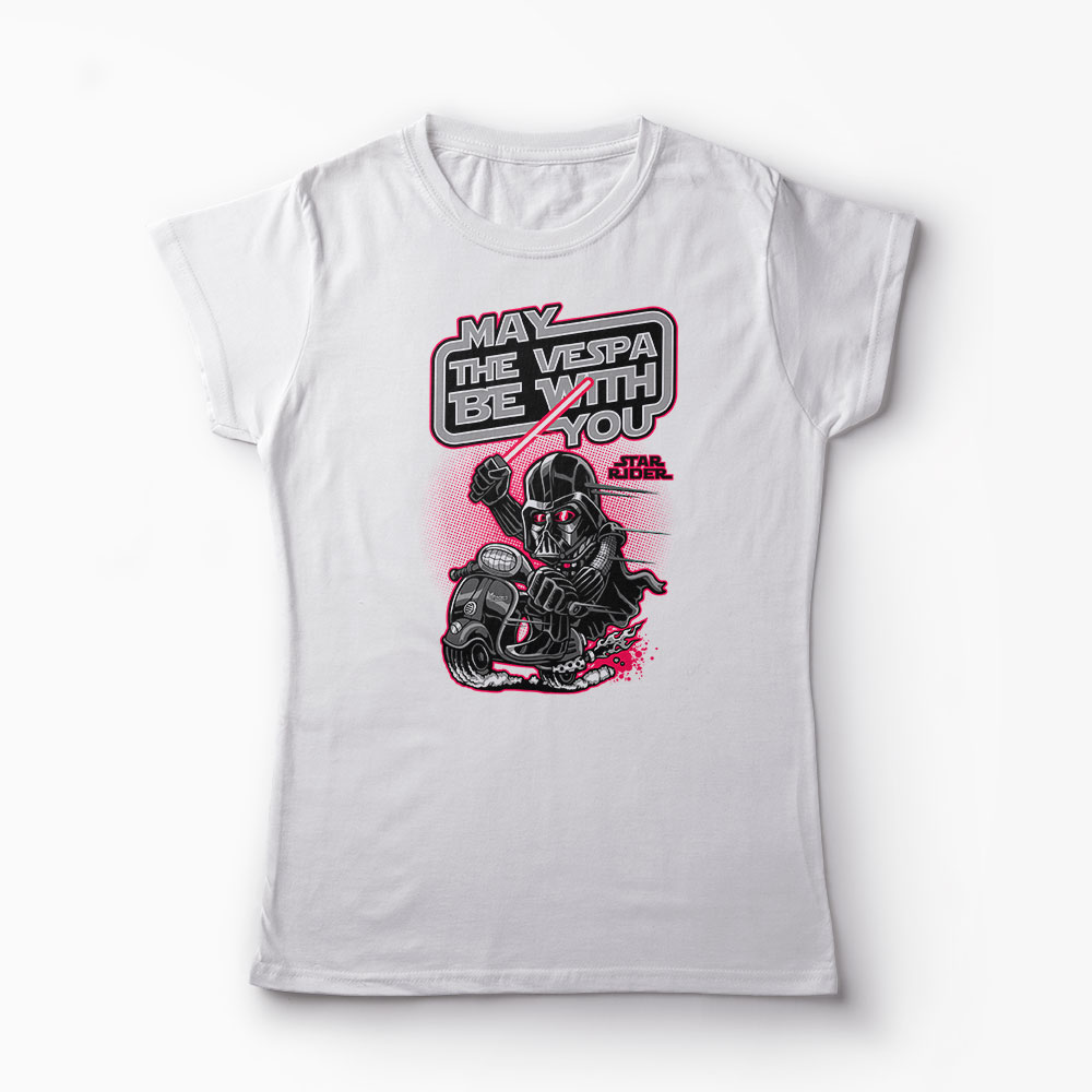 Tricou The Vaspa Be With You - Femei-Alb