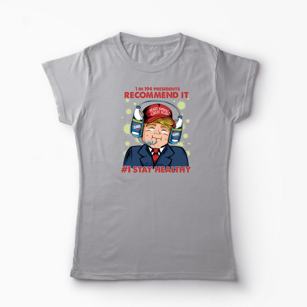 Tricou Trump Clorox Vs. Coronavirus - Femei-Gri